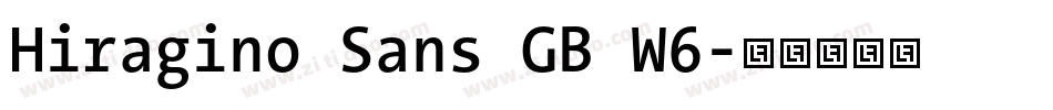 Hiragino Sans GB W6字体转换
